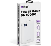 Внешний аккумулятор HIPER SN10000 Li-Pol 10000mAh 2.4A 1xUSB белый SN10000 WHITE