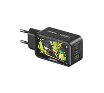 Зарядное устройство UGREEN Nexode версия Genshin Impact USB-A+2 USB-C GaN Tech Fast Charger EU 65W- Black 10335GI