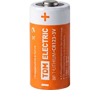 Батарейка CR123 TDM ELECTRIC Lithium 3V BP-1 SQ1702-0036