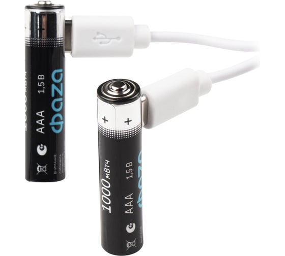 Аккумулятор литиевый ФАZА AAA/LR03 1.5В Li-Ion 1000мА.ч (зарядка от Type-C; шнур в комплекте) BL-4 (упаковка 4шт) 5061668