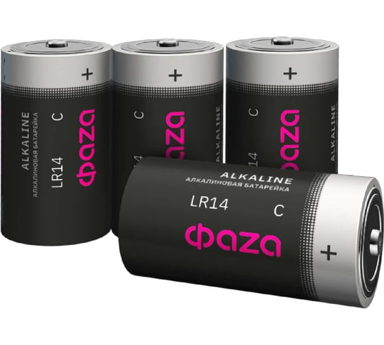 Элемент питания ФАZА алкалиновый C/LR14 1.5В Alkaline Pack-4 (пленка 4шт) 5033160 1