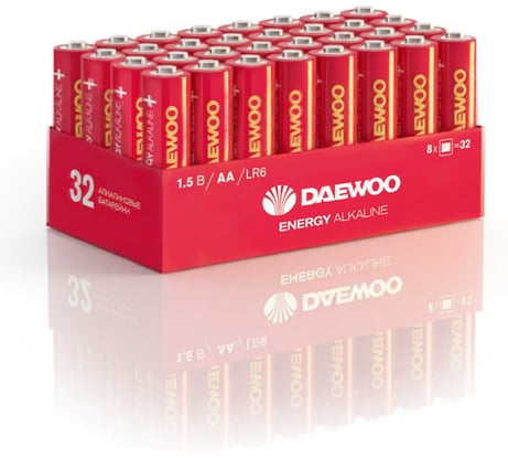 Батарейка Алкалиновый элемент питания DAEWOO AA/LR6 1.5В Energy Alkaline Pack-32 (уп.32шт) 5030053