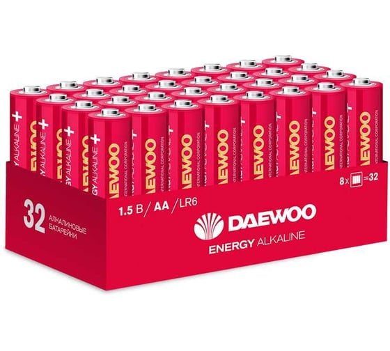 Батарейка Алкалиновый элемент питания DAEWOO AA/LR6 1.5В Energy Alkaline Pack-32 (уп.32шт) 5030053