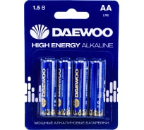 Алкалиновая батарейка Daewoo LR 6 HIGH ENERGY Alkaline BL-4 5030329