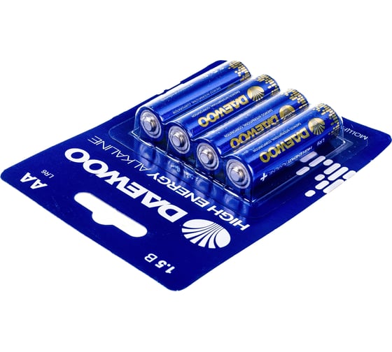 Батарейка Алкалиновый элемент питания DAEWOO AA/LR6 1.5В High Energy Alkaline BL-4 (уп.4шт) 5030329