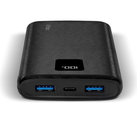 Внешний аккумулятор TTEC PowerSlim Trio LCD 10.000mAh PD 22,5W Powerbank с тройным кабелем USB-A -Lightning/USB-C/Micro USB, черный 2BB202S