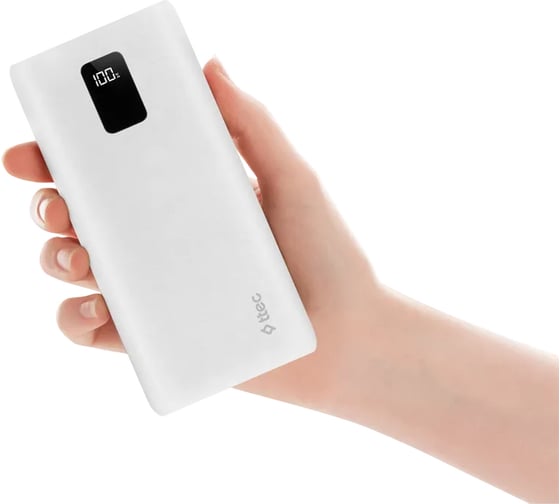 Внешний аккумулятор TTEC PowerSlim Trio LCD 20000mAh PD 22,5W Powerbank with Trio Cable, белый 2BB203B