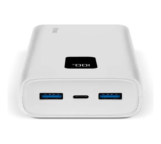 Внешний аккумулятор TTEC PowerSlim Trio LCD 20000mAh PD 22,5W Powerbank with Trio Cable, белый 2BB203B