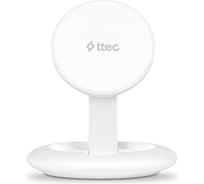 Беспроводная зарядка TTEC складная AirCharger Up M MagSafe Wireless Charger, белый 2KS31B
