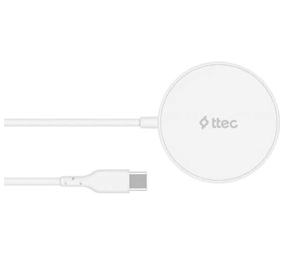 Беспроводное зарядное устройство TTEC AirCharger M+ MagSafe Wireless Charger, белый 2KS29B