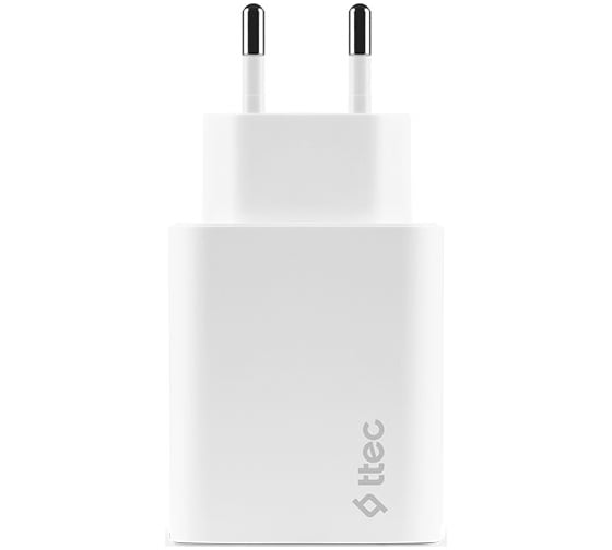 Сетевое зарядное устройство TTEC SmartCharger Duo USB-C+USB-A Travel Charger 2.4A. Цвет: белый 2SCS25B