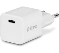 Сетевое зарядное устройство TTEC SmartCharger Pro 20W PD USB-C Travel Charger. Цвет: белый 2SCP01B