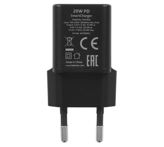 Сетевое зарядное устройство TTEC SmartCharger Pro 20W PD USB-C Travel Charger. Цвет: черный 2SCP01S