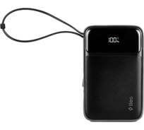 Внешний аккумулятор портативный TTEC ReCharger Pro LCD 10.000mAh PD 22.5W USB-A/USB-C with Lightning/USB-C Built-in Cable Powerbank со встроенным кабелем. Цвет: черный 2BB215S