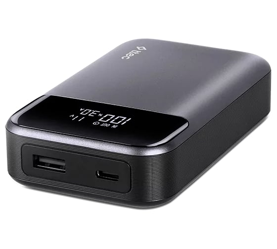 Внешний аккумулятор портативный TTEC ReCharger Pro LCD 10.000mAh PD 30W Powerbank. Цвет: серый космос 2BB214UG