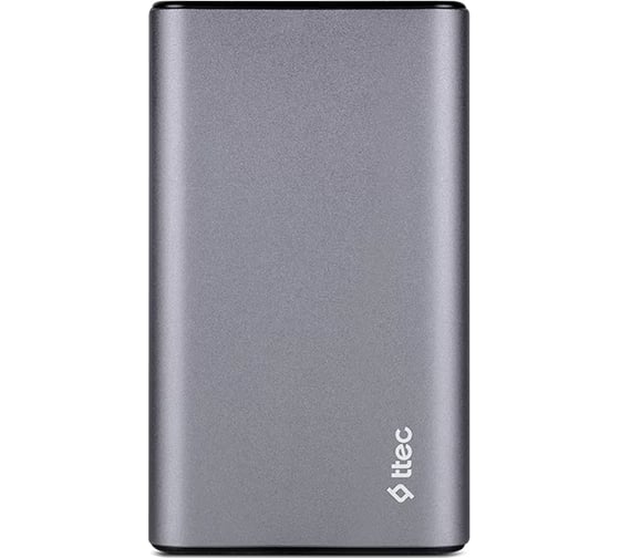 Внешний аккумулятор портативный TTEC ReCharger Pro LCD 15.000mAh PD 65W 2*USB-A/USB-C Powerbank. Цвет: серый космос 2BB216UG