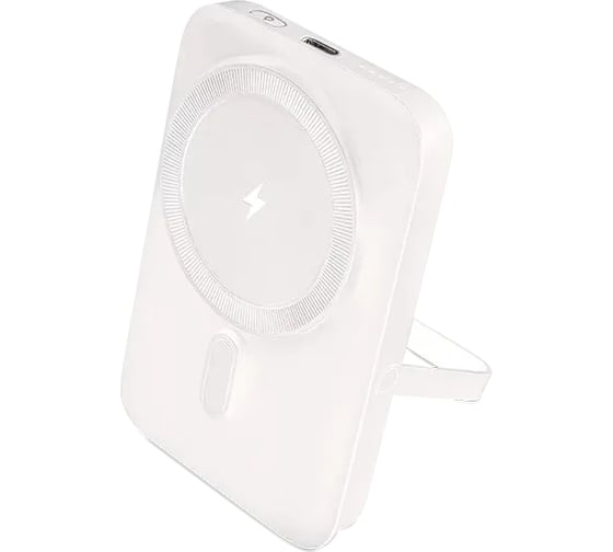 Внешний аккумулятор портативный TTEC ReCharger Pro M 10.000mAh MagSafe Compatible PD 20W Powerbank c подставкой. Цвет: белый 2BB221B