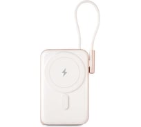 Внешний аккумулятор портативный TTEC ReCharger Pro M 10.000mAh MagSafe Compatible PD 20W USB-C Built-in Cable Powerbank. Цвет: белый 2BB223B