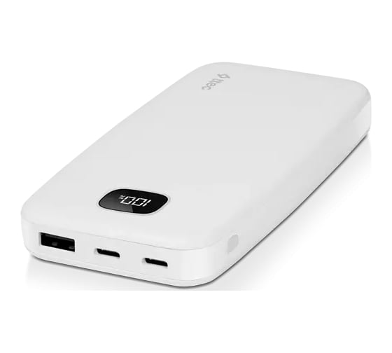 Внешний аккумулятор TTEC ChargeUp Pro LCD 10.000mAh PD 20W Powerbank. Цвет: белый 2BB209B