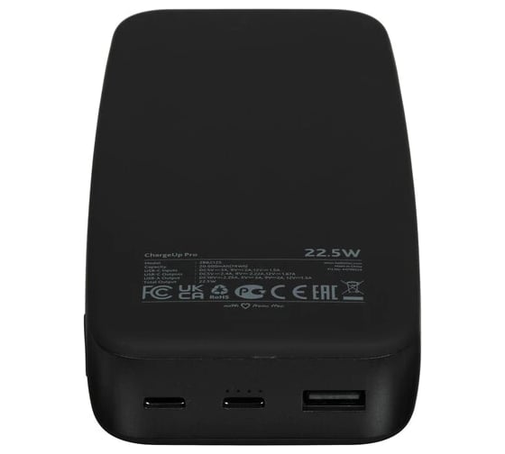 Внешний аккумулятор TTEC ChargeUp Pro 20000mAh PD 20W Powerbank. Цвет: черный 2BB212S