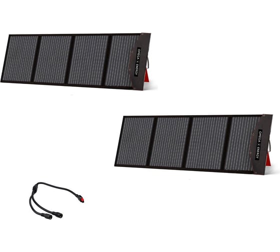 Комплект из двух солнечных батарей OMEGA ENERGY PV240 с кабелем соединительным -Y7909-A PV-240 -2 -Y7909-A 1
