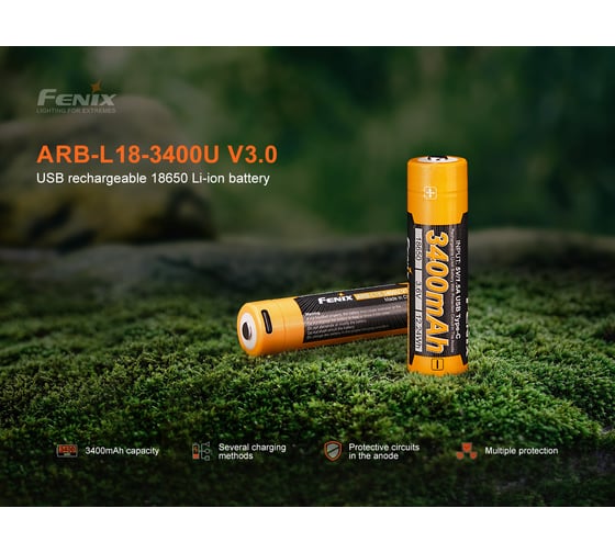 Аккумулятор Fenix Li-ion ARB-L18-3400U V3.0 18650 ARBL183400UV30