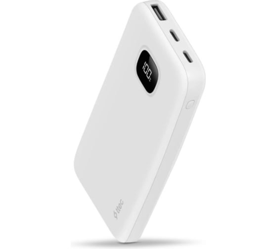Внешний аккумулятор TTEC ChargeUp LCD 10.000mAh. Цвет: белый 2BB205B