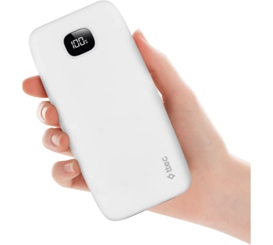Внешний аккумулятор TTEC ChargeUp LCD 10.000mAh. Цвет: белый 2BB205B