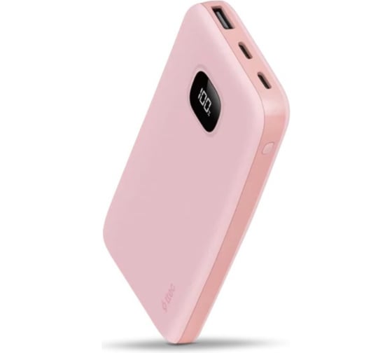 Внешний аккумулятор TTEC ChargeUp LCD 10.000mAh, Цвет: розовый 2BB205TP