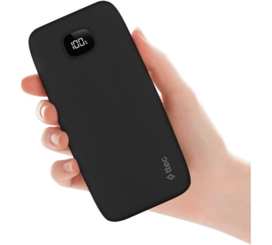 Внешний аккумулятор TTEC ChargeUp LCD 10.000mAh, Цвет: черный 2BB205S