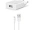 Сетевое зарядное устройство TTEC SmartCharger Travel Charger 2.1A с кабелем Lightning для зарядки и передачи данных. Цвет: белый 2SCS20LB 1