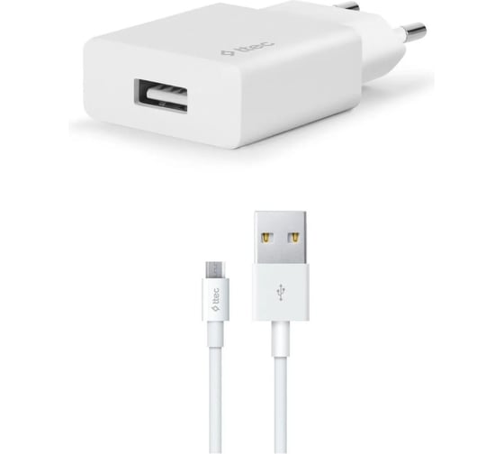 Сетевое зарядное устройство TTEC SmartCharger Travel Charger 2.1A с кабелем Micro USB. Цвет: белый 2SCS20MB