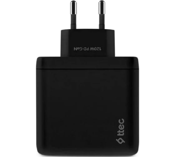 Сетевое зарядное устройство TTEC SmartCharger Trio GAN 120W PD Travel Charger 2 USB-C+USB-A. Цвет: черный 2SCG04S