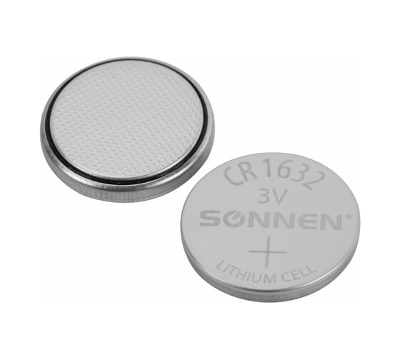 Батарейка литиевая SONNEN Lithium CR1632, "таблетка, дисковая, кнопочная", 1 шт, блистер, 457138