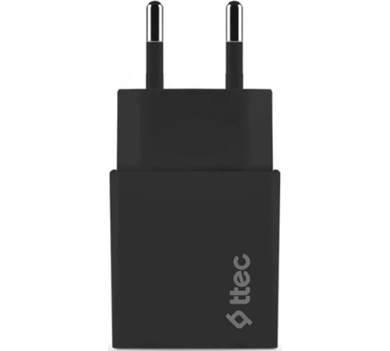 Сетевое зарядное устройство TTEC SmartCharger Travel Charger 2.1A с кабелем Lightning для зарядки и передачи данных. Цвет: черный 2SCS20LS