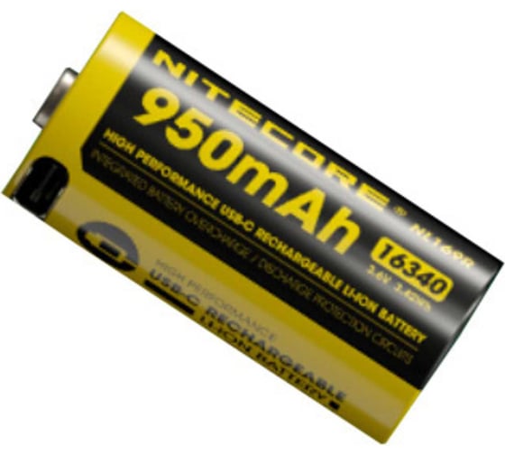 Аккумулятор NITECORE NL169R USB-C RCR123/16340 Li-ion 3.7v 950mAH 0595