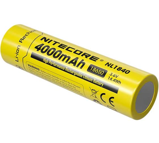 Аккумулятор NITECORE NL1840 18650 Li-ion 3.6v 4000mAh 0650
