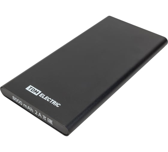Внешний аккумулятор TDM ELECTRIC "Юкон 2", 8000 mAh, 2 А, 1 USB, SQ1703-0002