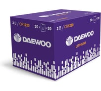 Батарейка DAEWOO Элемент питания литиевый CR1220 Lithium 3В BL-1 (упаковка 20шт) 5057951
