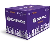Батарейка DAEWOO Элемент питания литиевый CR2430 Lithium 3В BL-1 (упаковка 20шт) 5058071
