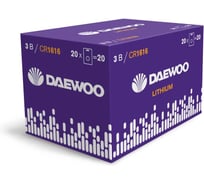 Батарейка DAEWOO Элемент питания литиевый CR1616 Lithium 3В BL-1 (упаковка 20шт) 5057982