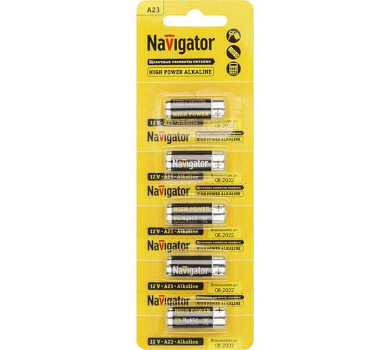 Элемент питания Navigator 61 464 NBT-NE-A23-BP5 5 шт 61464