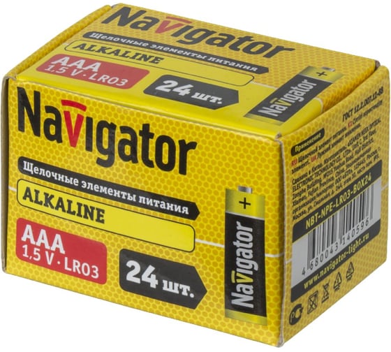 Элемент питания Navigator 14 059 NBT-NPE-LR03-BOX24 14059
