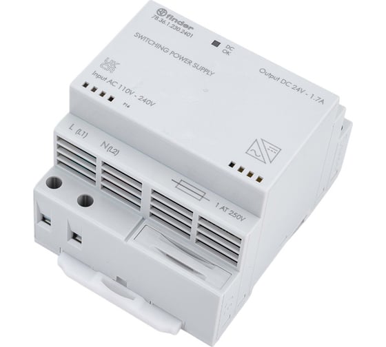 Импульсный источник питания Finder 230В AC - 24В DC, 36Вт, 1, 5А, 783612302401