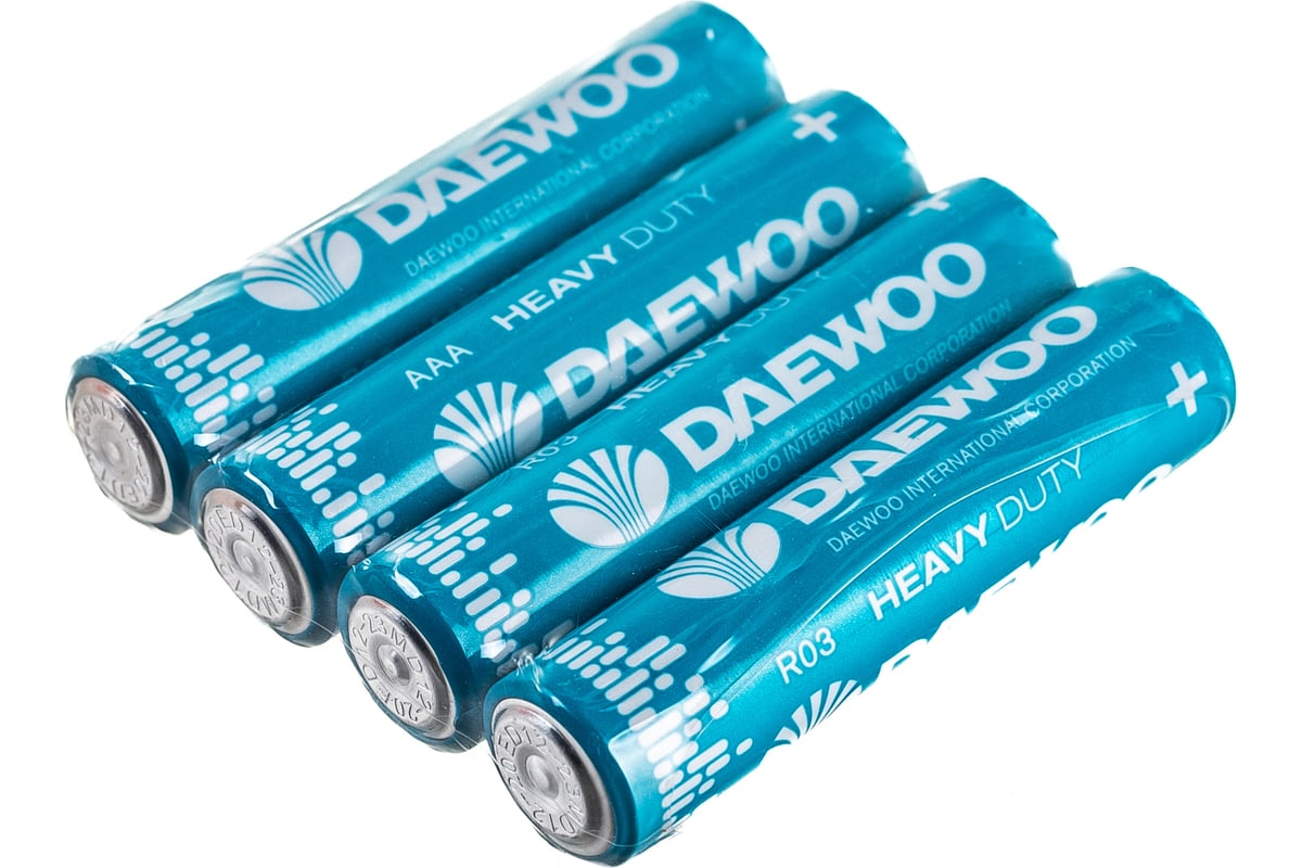 Батарейка Солевой элемент питания DAEWOO AAA/R03 1.5В Heavy Duty 4S (уп ...