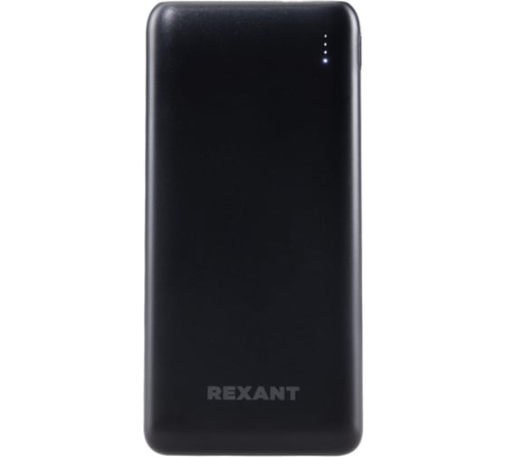 Портативное зарядное устройство REXANT Power Bank (аккумуляторная батарея) 10000 mAh с Quick Charge и Power Delivery, черное 30-2051