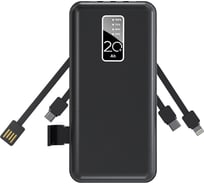 Портативное зарядное устройство REXANT Power Bank (аккумуляторная батарея) 20000 mAh, черное 30-2039