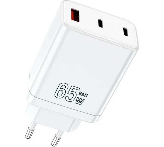 Сетевое зарядное устройство TFN GAN A+C+C 65W без кабеля, белый TFN-WC-65W-2113-WH