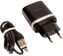 Зарядное устройство Hoco c12Q Smart QC3.0, кабель Micro USB, один порт USB, 5V, 3.0A, черный 819514