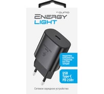 Сетевое зарядное устройство QUMO Energy light PD 25Вт, (модель 0102), порт: USB Type-C, цвет черный 52738